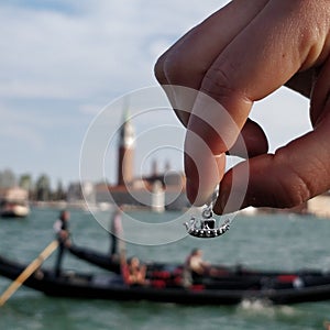 Pandora jewerly in the great canal of venice photo