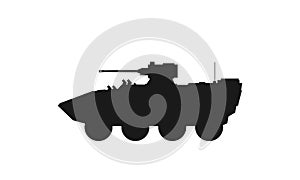 Pandur 2 armoured personnel carrier icon. military and army symbol. isolated vector image