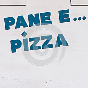 Pane e pizza sign photo