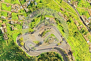 Panecillo Hill And Park Quito Ecuador Drone Aerial Shot