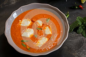 Paneer Butter masala with mutter Indian Curry