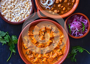 Paneer Butter Masala - Punjabi curry platter