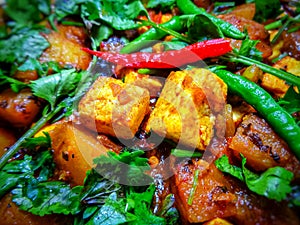 Paneer massala looking spicy photo