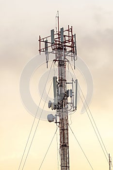 Panel Antenna installed on steel posts