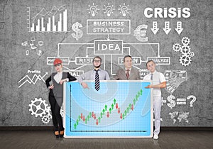 Panel with forex chart