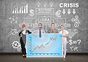 Panel with forex chart