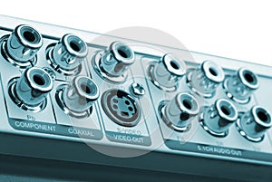 The panel of inputs blue color