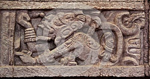 Panel from Skyband Bench, CopÃ¡n, Honduras