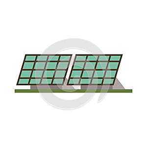 Panel solar alternative energy icon
