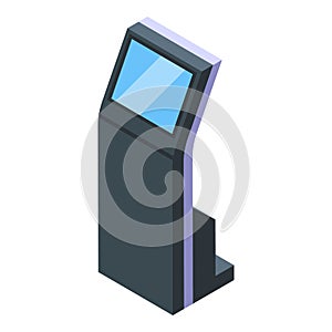 Panel touchscreen icon isometric vector. Hand system