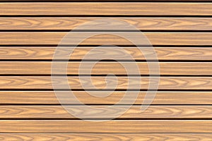 Panel of wooden slats close-up