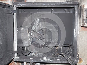 Panelboard damaged by surge