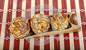 Panellet, Typical Spanish pastry in Catalonia at All Saint`s Day photo