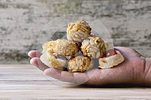 Panellets, typical confection of Catalonia, Spain photo