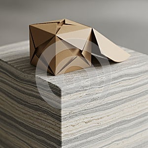 Panels and sharp edges, showcasing precise craftsmanship. The