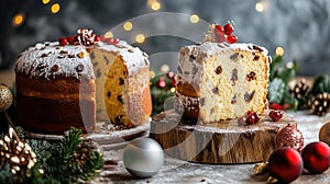 panettone and christmas cake