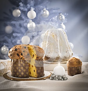 Panettone and pandoro cakes