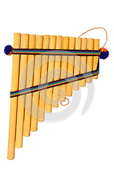 Panflute in the white backround