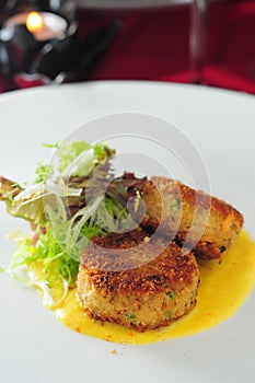 Panfried crab cake