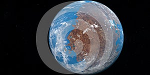 Pangaea or Pangea Earth Supercontinent photo