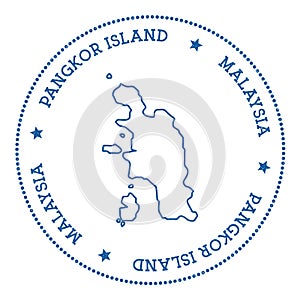 Pangkor Island map sticker.