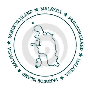 Pangkor Island vector map.