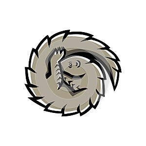 Pangolin Scaly Anteater Curled Mascot