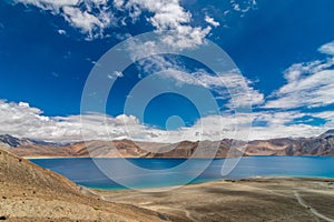 Pangong Lake in Leh Ladakh, Jammu and Kashmir, India