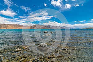 Pangong Lake in Leh Ladakh, Jammu and Kashmir, India