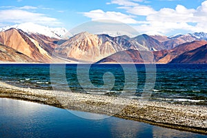 Pangong Tso Lake in Ladakh, India