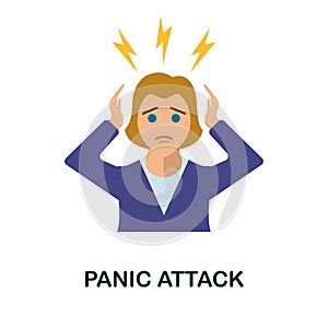 Panic Attack icon. Simple element from critical thinking collection. Creative Panic Attack icon for web design, templates,