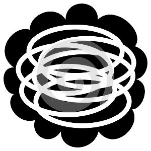 Panic black icon on a transparent background