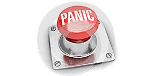 Panic button with white background