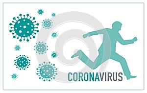 Panic coronavirus covid-19 run away