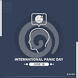 Panic Head Icon Vector. International Panic Dye design concept, suitable for social media post templates, posters, greeting cards,