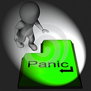 Panic Keyboard Means Alarm Distress And Dread