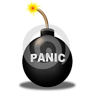 Panic Warning Represents Hysteria Anxiety And Terror