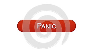Panic web interface button wine red color, internet site design, online program