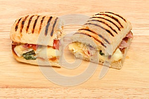 Panini on a board photo