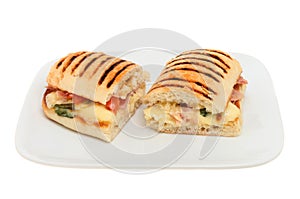 Panini on a plate