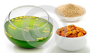 Panipuri or Phuchka is a type of snack that originated in the Indian subcontinent