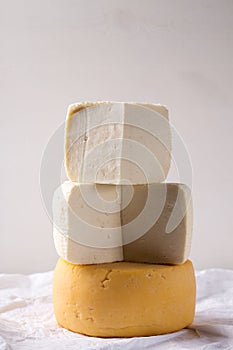 Pyramid made of cheese