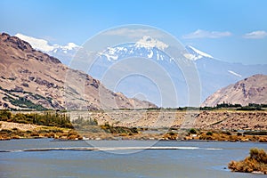 Panj river and Karl Marx Peak