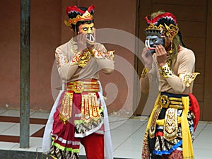Panji Cakil Traditional Dance Performance in Dieng, Central Java