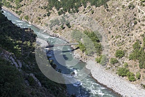 Panjkora river high angle view in upper Dir Pakistan