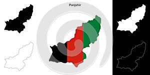 Panjshir outline map