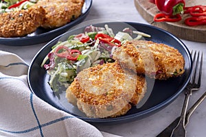 Panko Crumb Crusted Fish Cakes