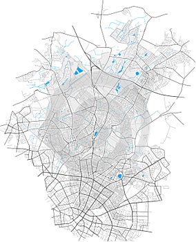 Pankow, Berlin, Deutschland high detail vector map