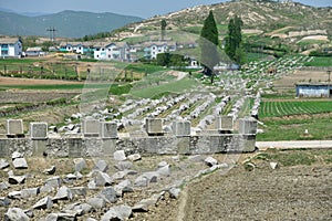 Panmunjom, North Korea. Border defensive line. 38 parallel