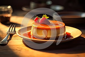 Panna Cotta with caramel, a luscious Creme Caramel dessert.